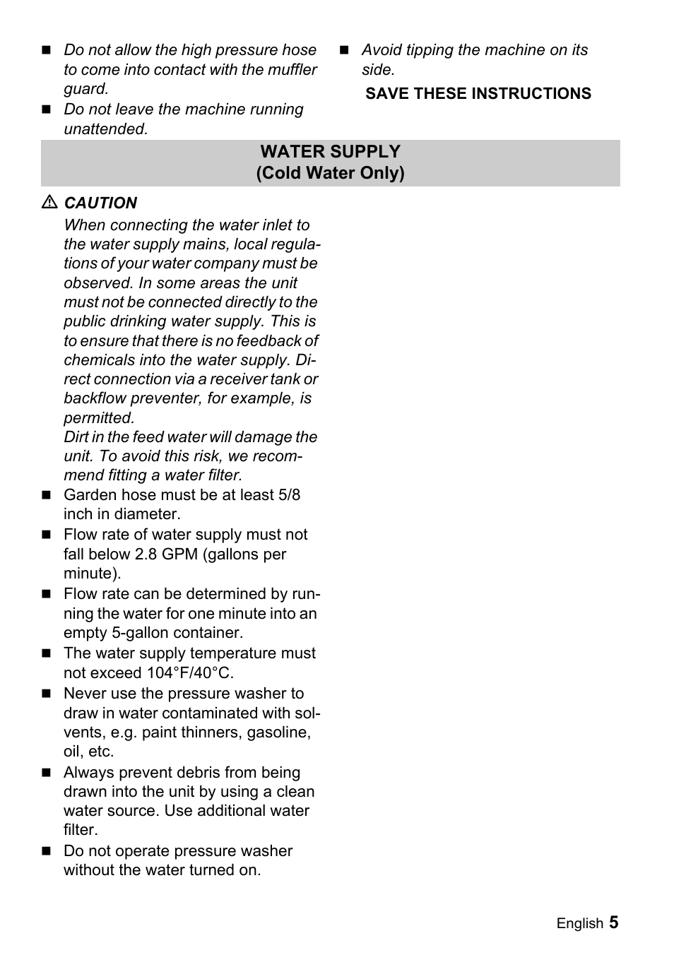 Karcher G 3050 OH User Manual | Page 5 / 46