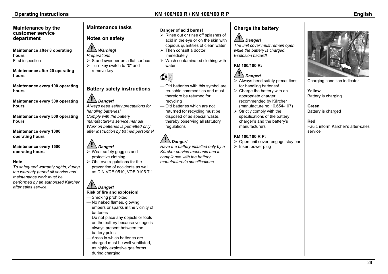 Karcher KM 100 / 100 R P User Manual | Page 11 / 21