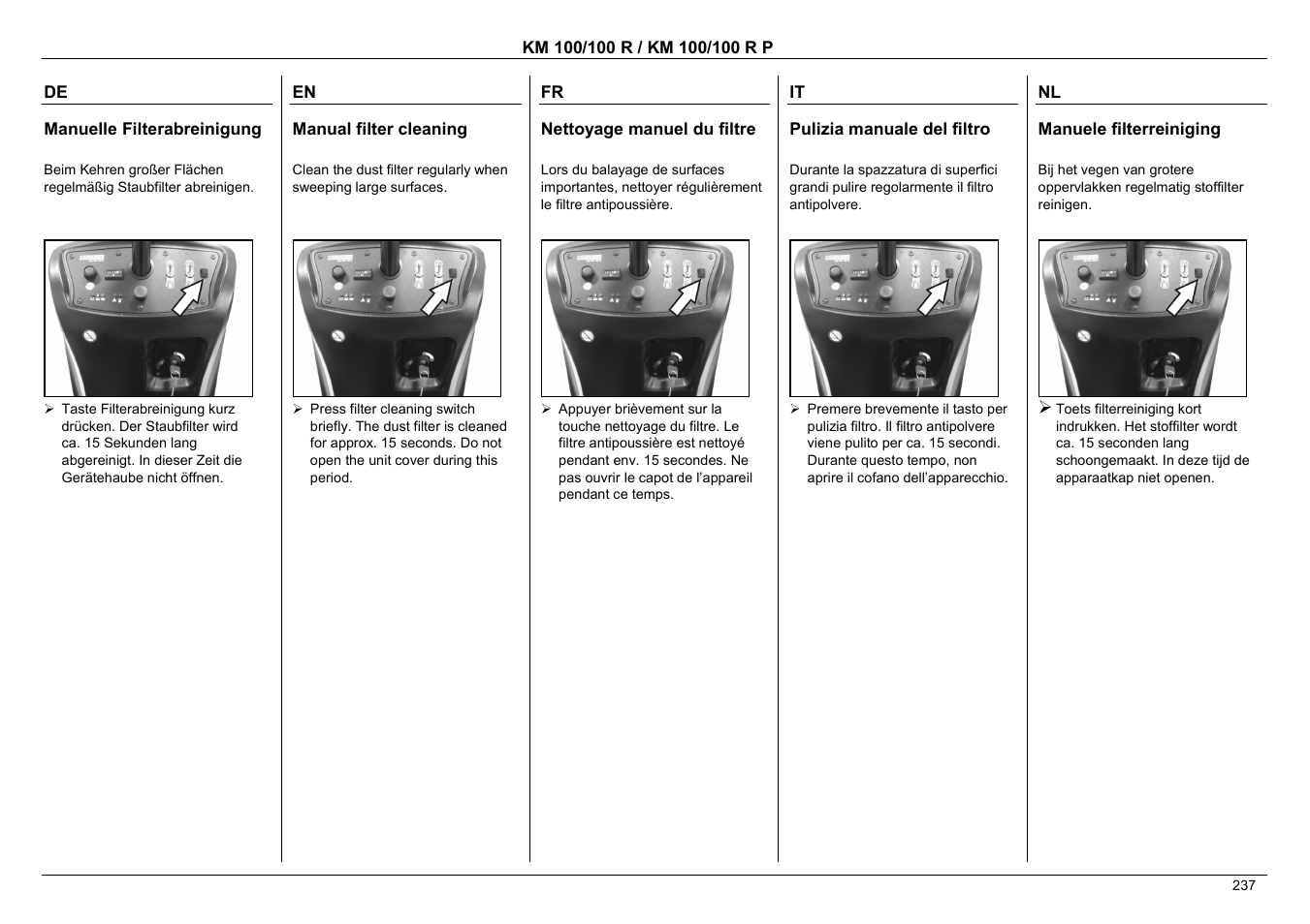 Karcher KM 100 / 100 R P User Manual | Page 18 / 21