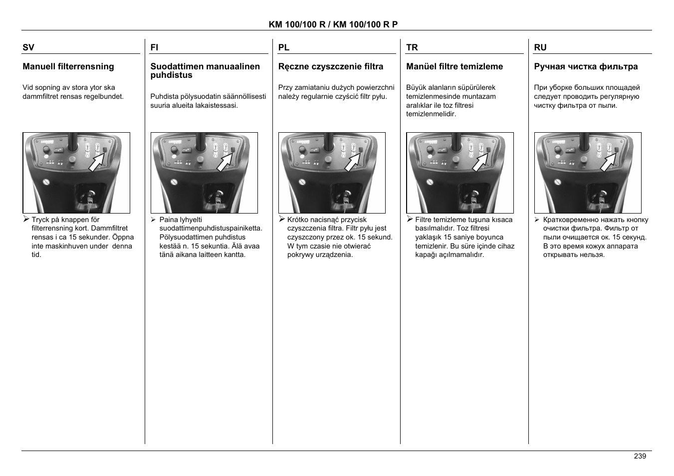 Karcher KM 100 / 100 R P User Manual | Page 20 / 21