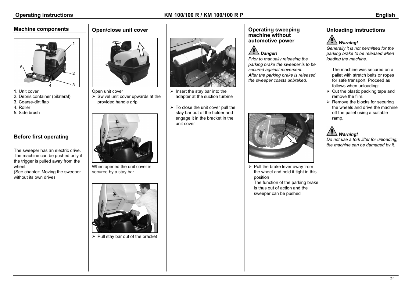 Karcher KM 100 / 100 R P User Manual | Page 6 / 21