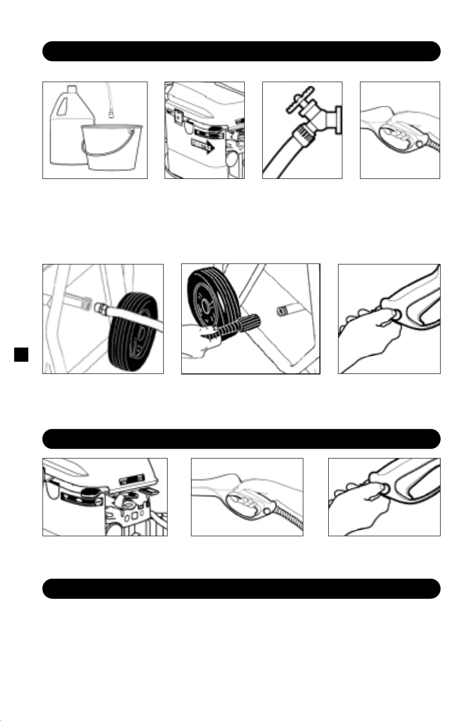 Shutting down & clean-up, Winterizing and long-term storage, Taking a break... five minutes or more | Step 1, Step 2, Step 3, Step 4, Step 5, Step 6 | Karcher K 2300 ABI User Manual | Page 8 / 12