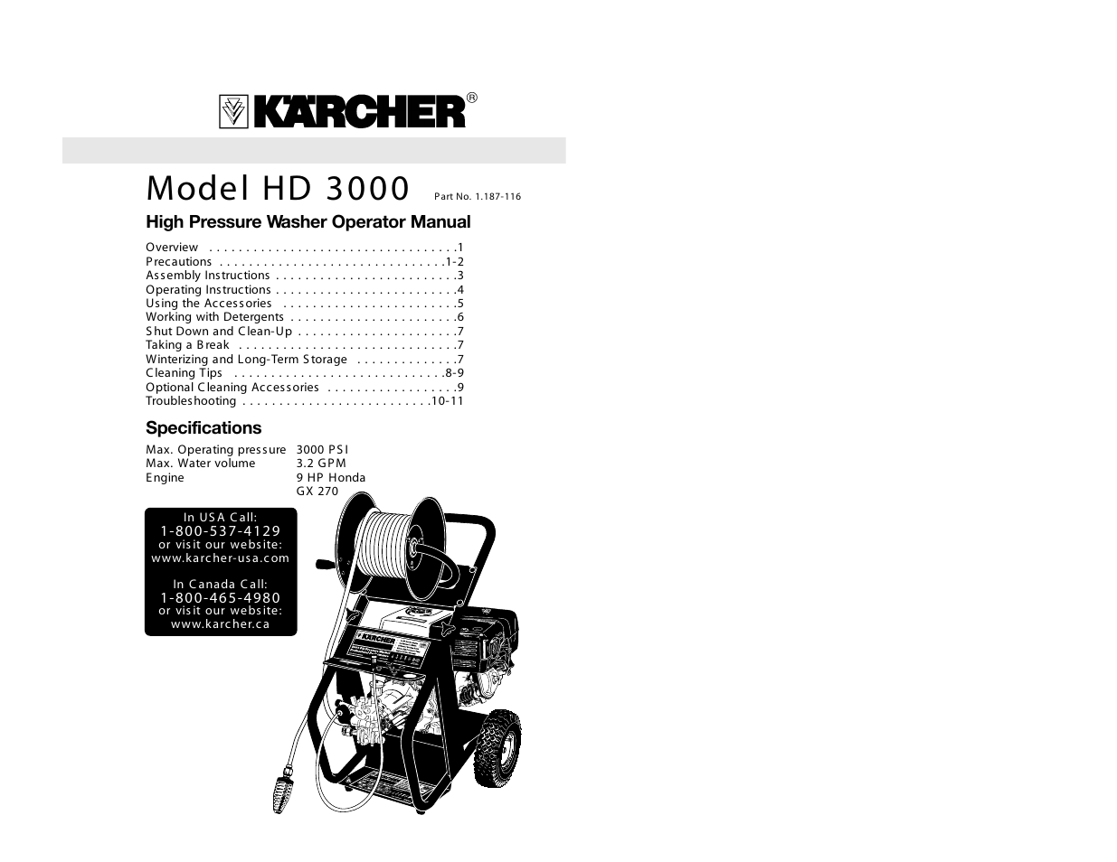 Karcher HD 3000 User Manual | 21 pages