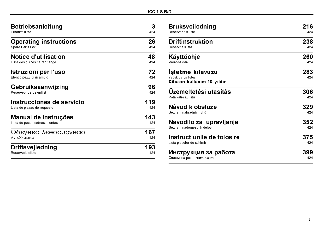 Betriebsanleitung 3, Operating instructions 26, Notice d'utilisation 48 | Istruzioni per l'uso 72, Gebruiksaanwijzing 96, Instrucciones de servicio 119, Manual de instruções 143, Driftsvejledning 193, Bruksveiledning 216, Driftinstruktion 238 | Karcher 1.142-114 User Manual | Page 2 / 25