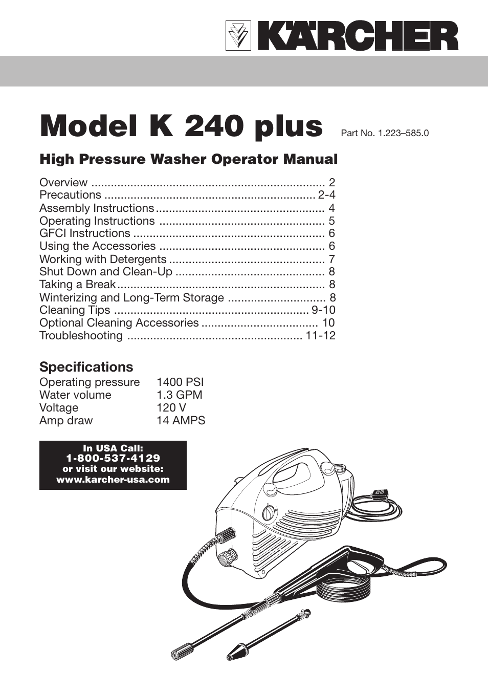 Karcher K 240 User Manual | 24 pages