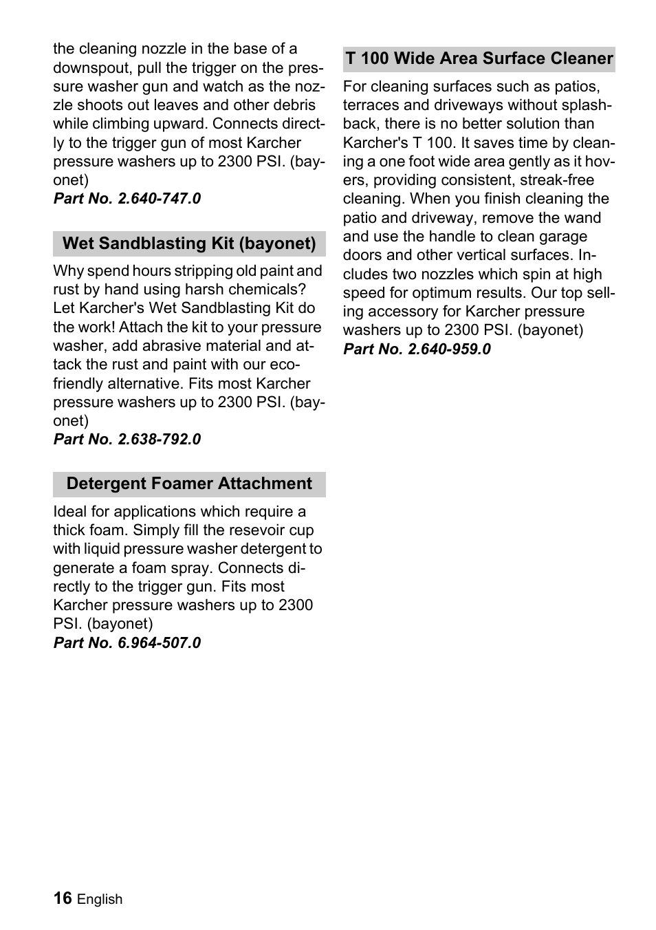 Karcher K 3.68 M User Manual | Page 16 / 56