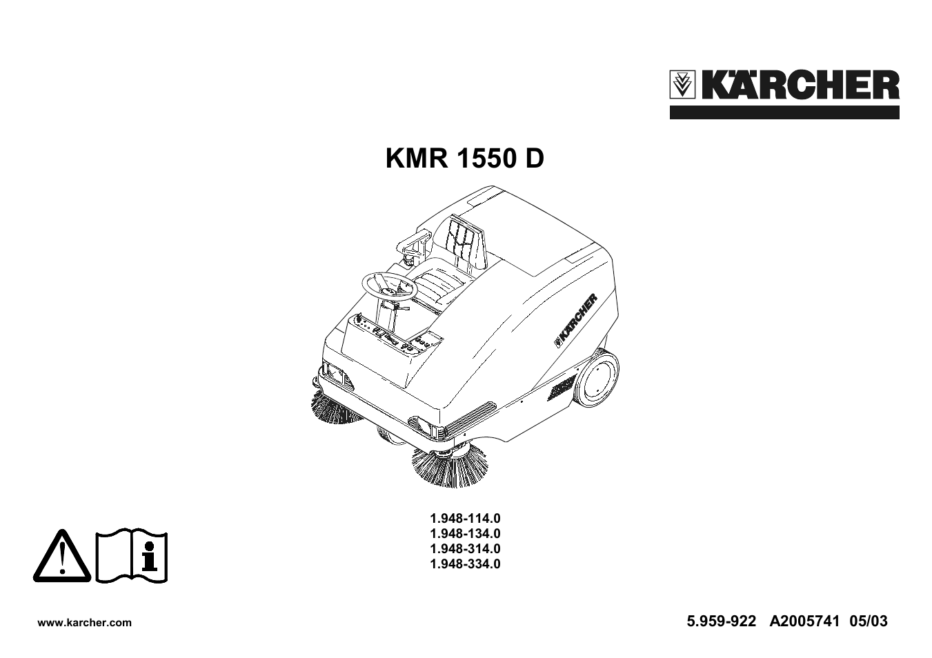 Karcher KMR 1550 D User Manual | 223 pages