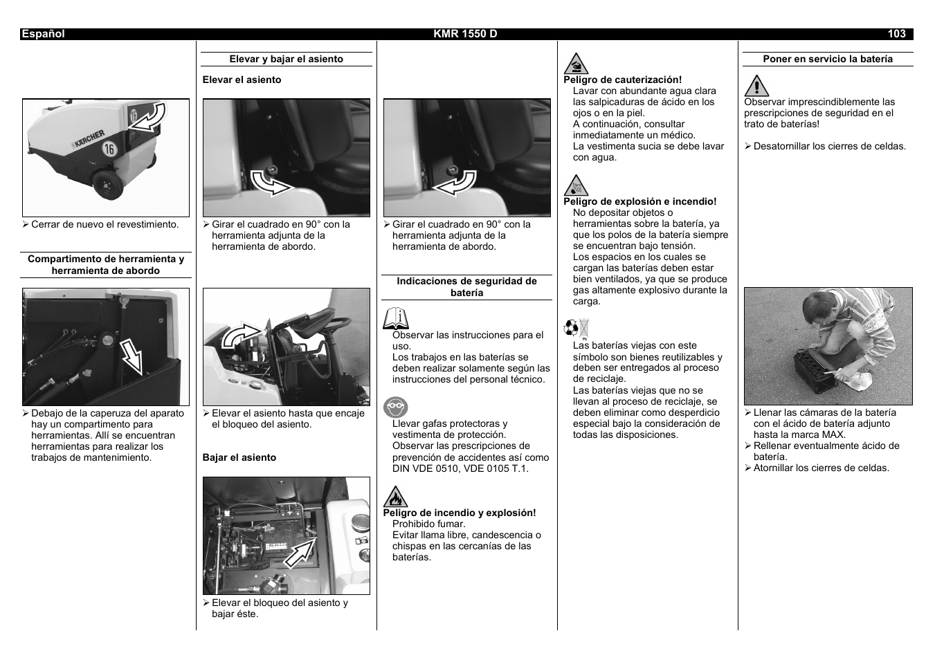 Karcher KMR 1550 D User Manual | Page 103 / 223