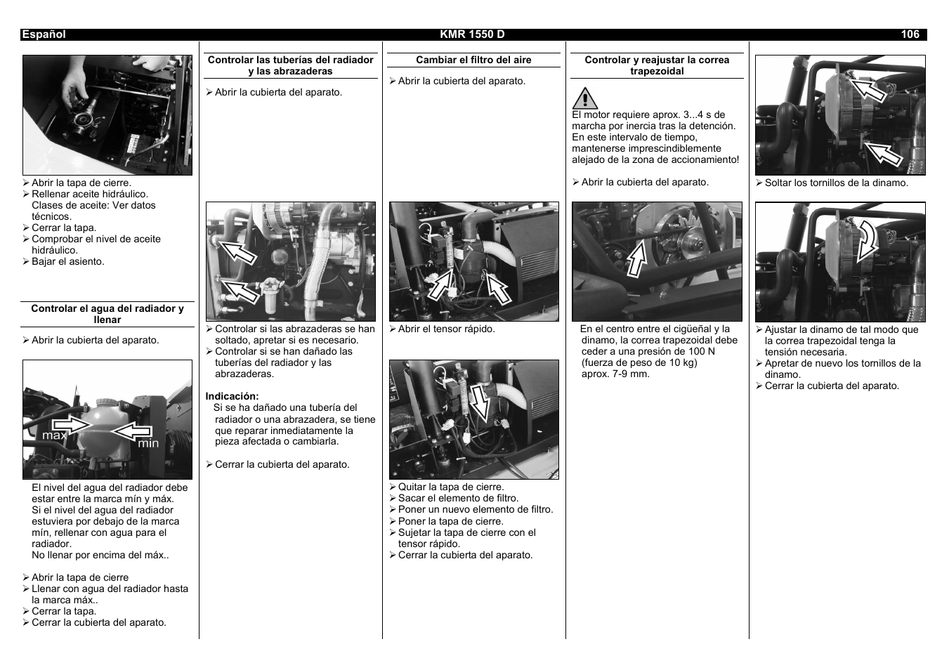 Karcher KMR 1550 D User Manual | Page 106 / 223