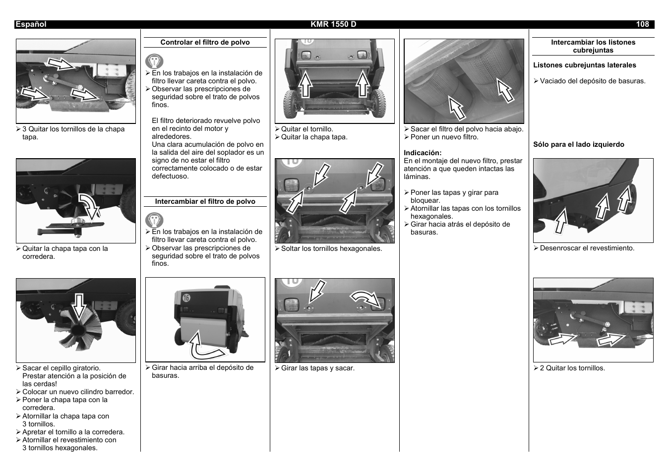 Karcher KMR 1550 D User Manual | Page 108 / 223