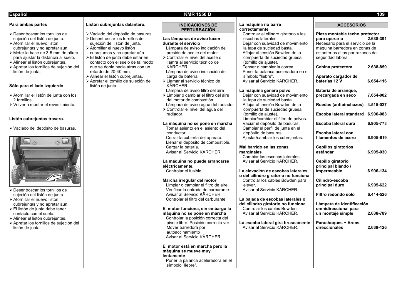 Karcher KMR 1550 D User Manual | Page 109 / 223