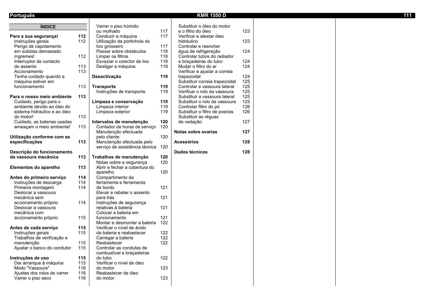 Karcher KMR 1550 D User Manual | Page 111 / 223