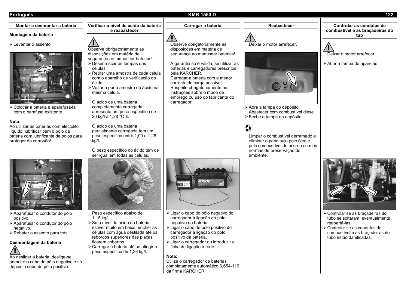 Karcher KMR 1550 D User Manual | Page 122 / 223