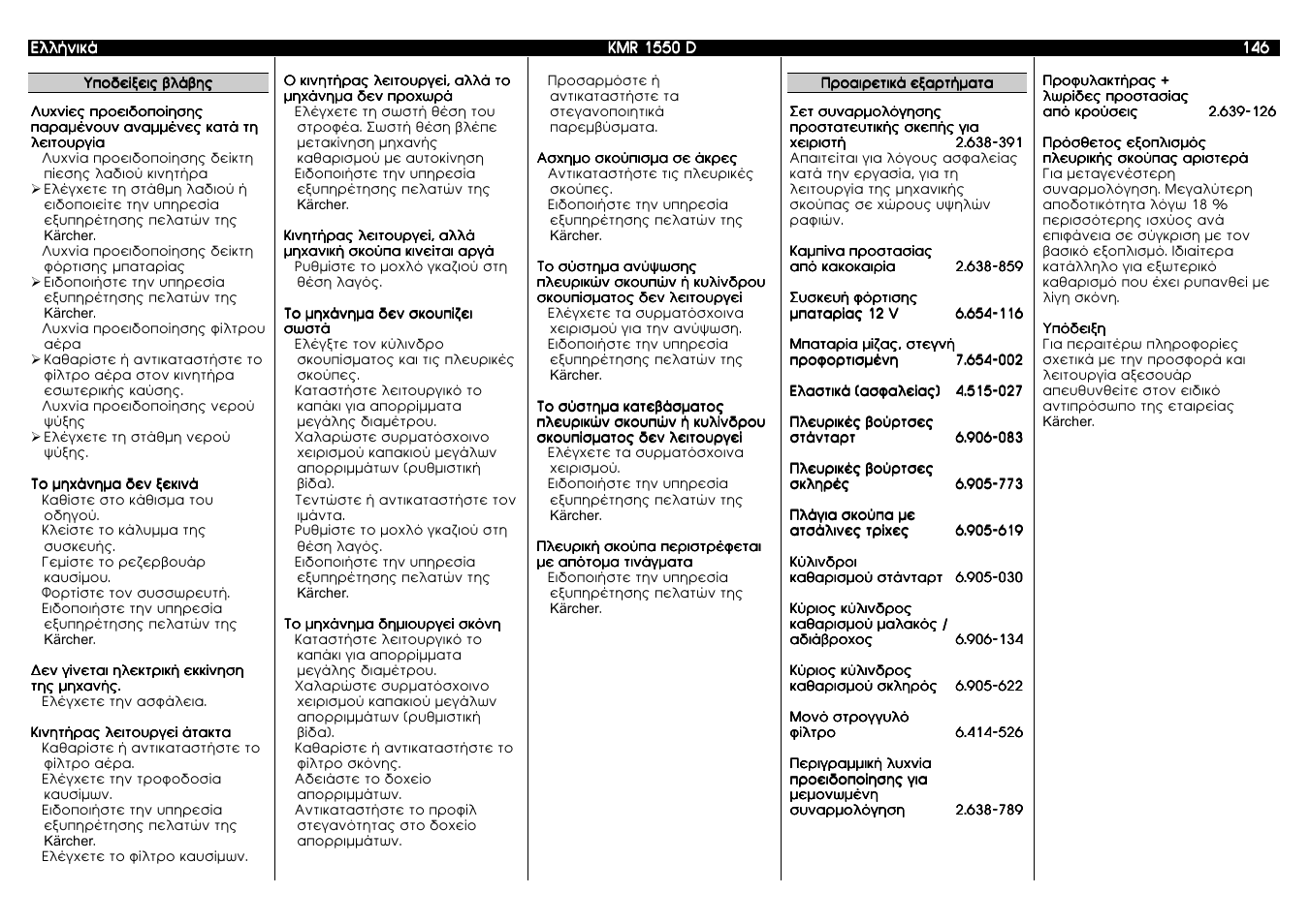 Karcher KMR 1550 D User Manual | Page 146 / 223