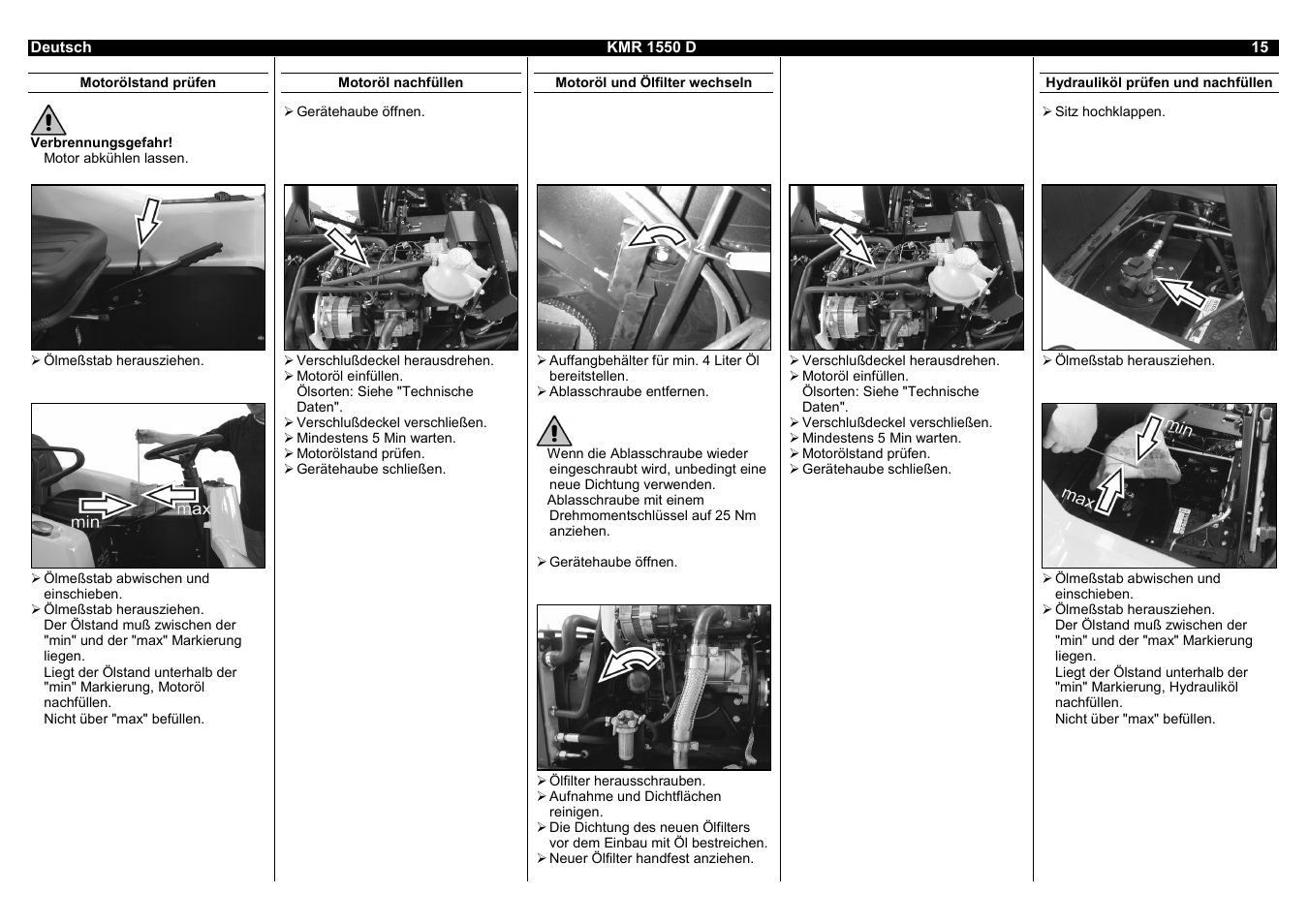 Karcher KMR 1550 D User Manual | Page 15 / 223