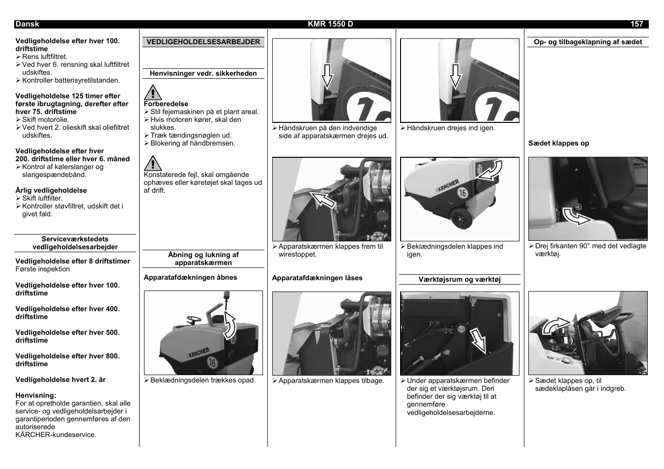 Karcher KMR 1550 D User Manual | Page 157 / 223