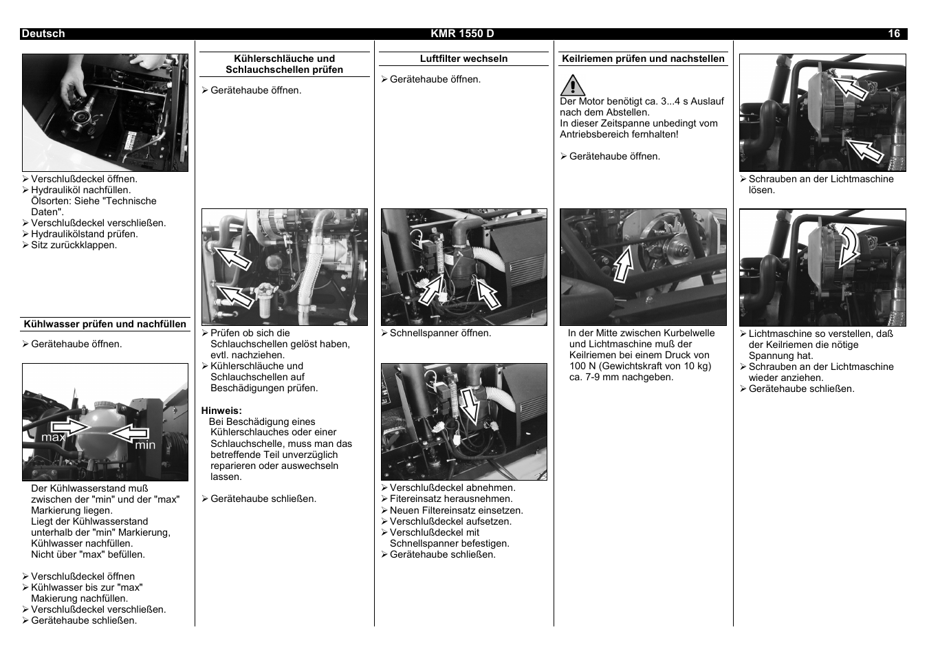Karcher KMR 1550 D User Manual | Page 16 / 223