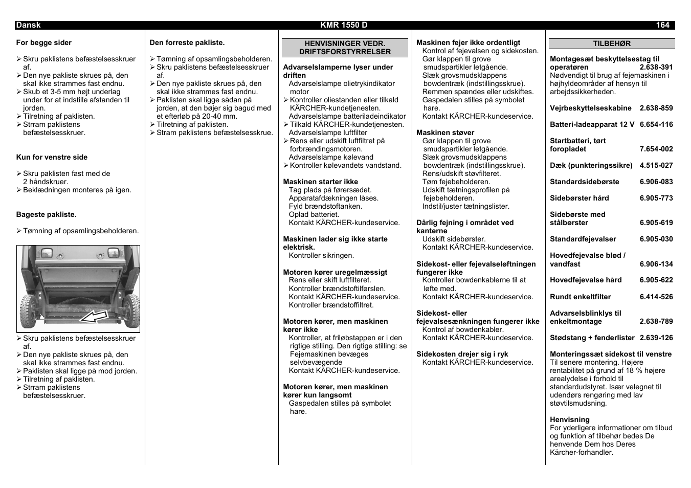 Karcher KMR 1550 D User Manual | Page 164 / 223
