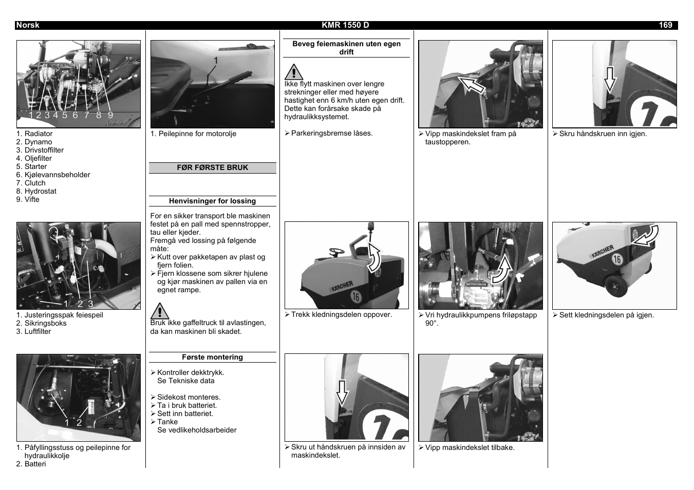 Karcher KMR 1550 D User Manual | Page 169 / 223