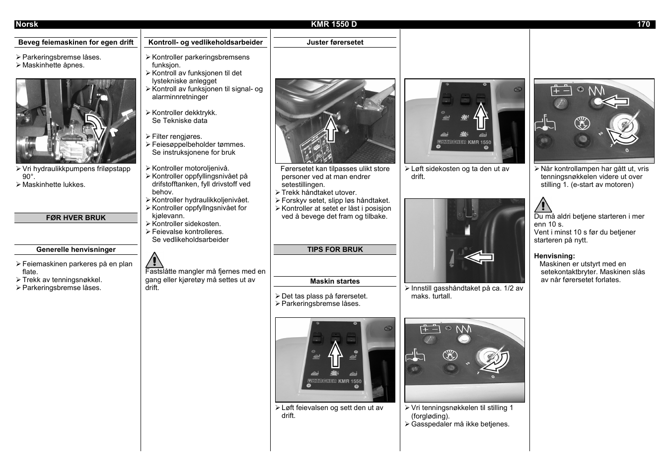 Karcher KMR 1550 D User Manual | Page 170 / 223