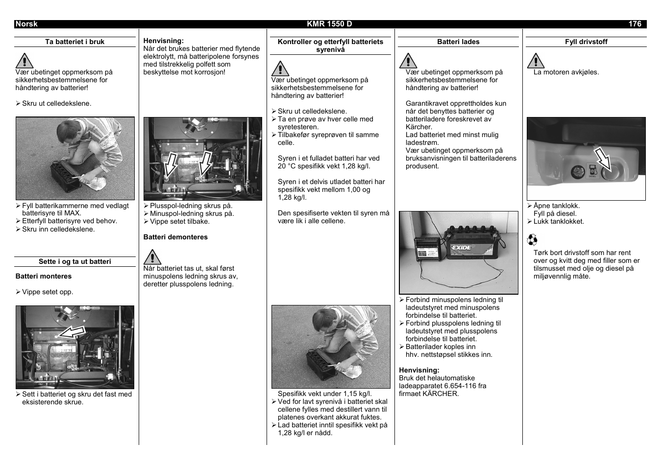 Karcher KMR 1550 D User Manual | Page 176 / 223