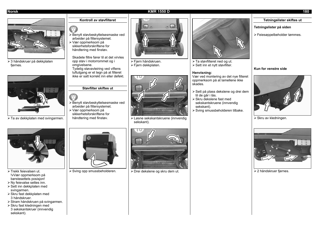 Karcher KMR 1550 D User Manual | Page 180 / 223