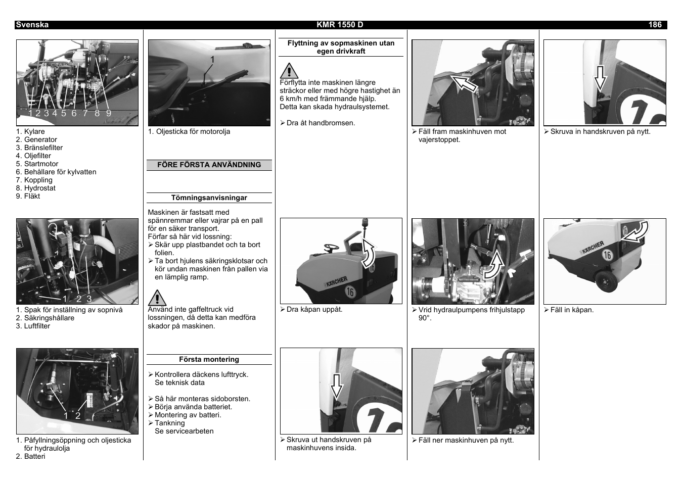 Karcher KMR 1550 D User Manual | Page 186 / 223