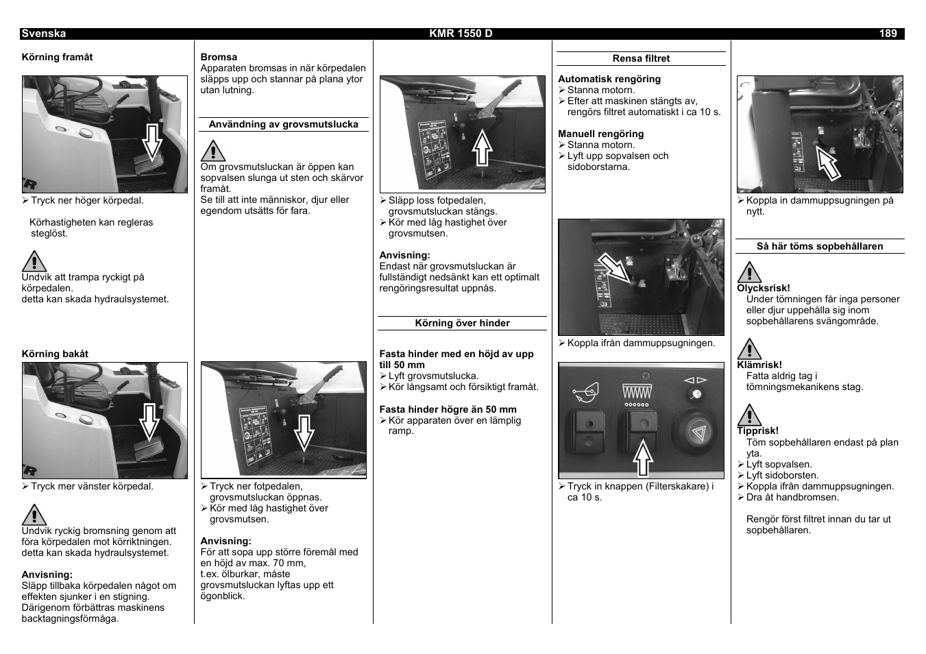 Karcher KMR 1550 D User Manual | Page 189 / 223