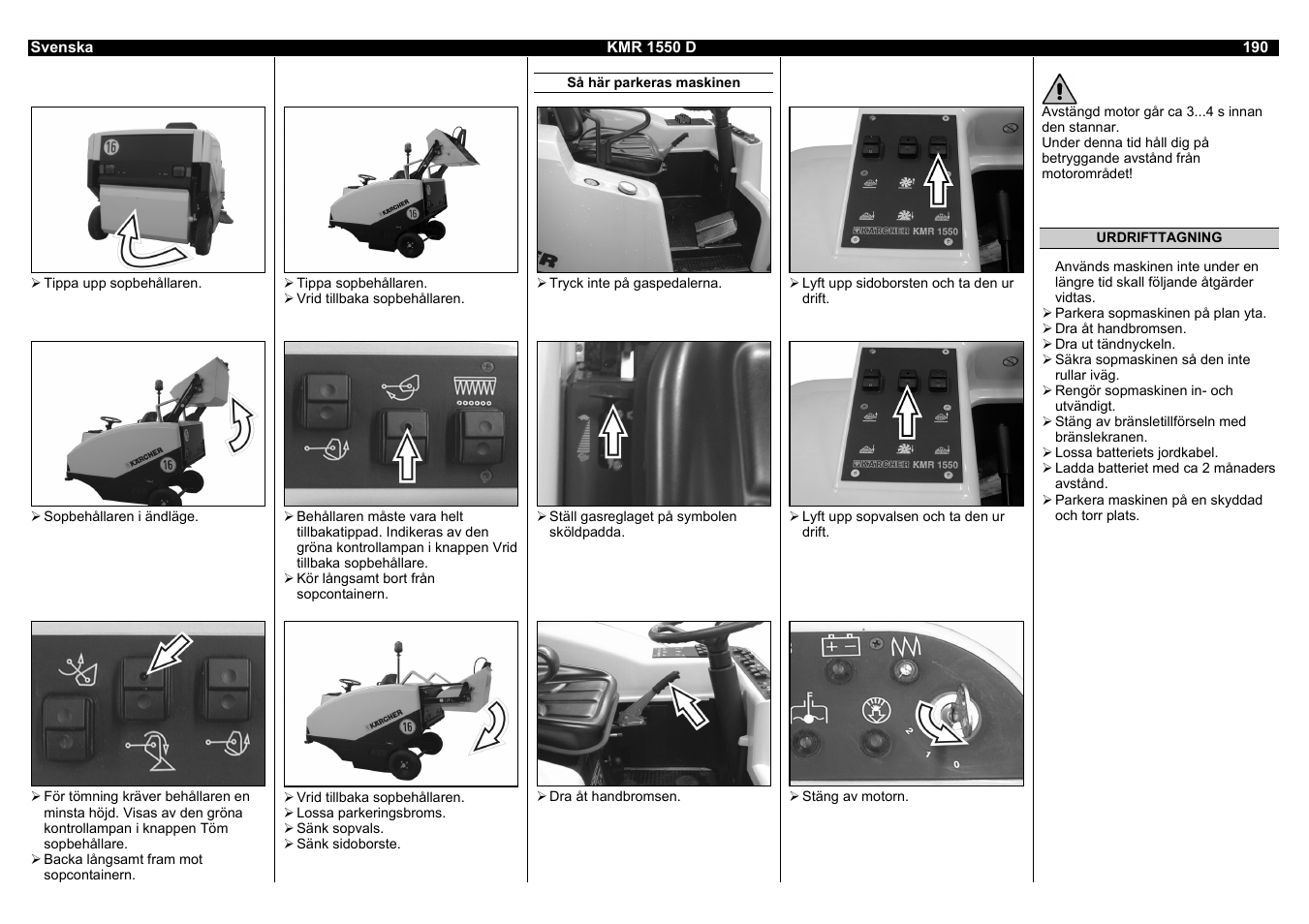 Karcher KMR 1550 D User Manual | Page 190 / 223