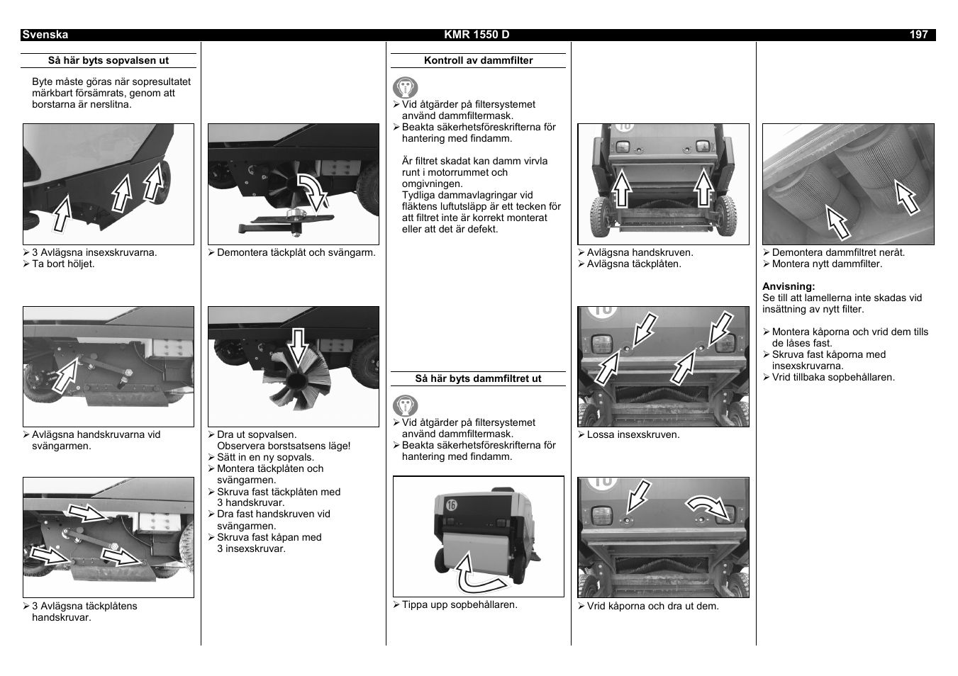 Karcher KMR 1550 D User Manual | Page 197 / 223