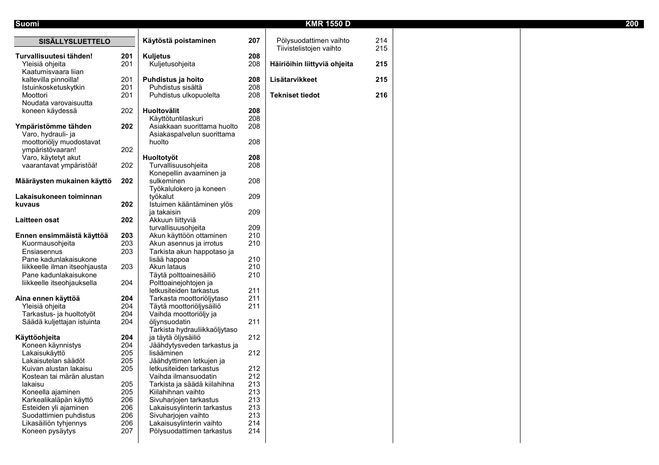 Karcher KMR 1550 D User Manual | Page 200 / 223