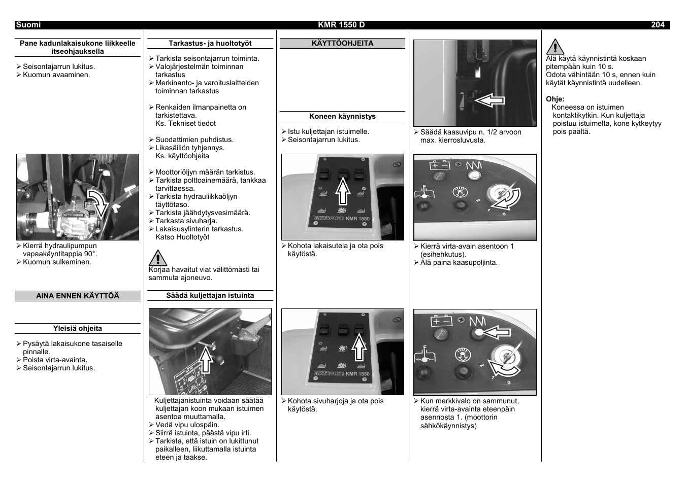 Karcher KMR 1550 D User Manual | Page 204 / 223