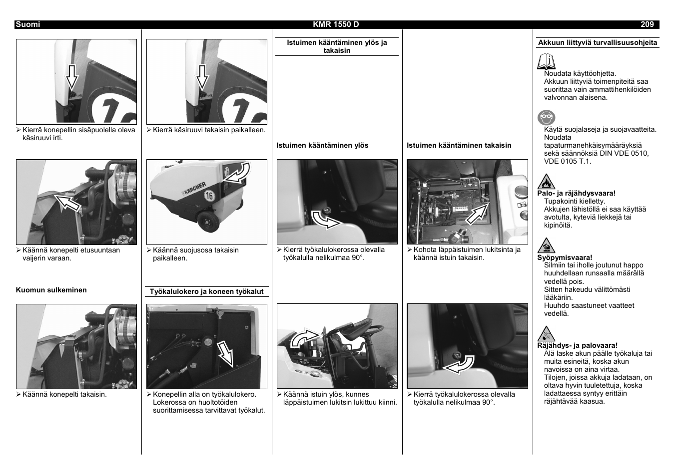Karcher KMR 1550 D User Manual | Page 209 / 223