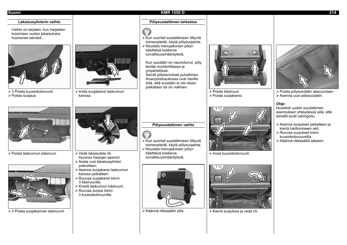 Karcher KMR 1550 D User Manual | Page 214 / 223