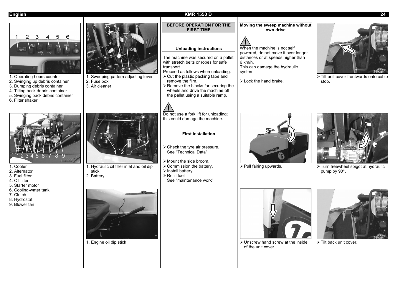 Karcher KMR 1550 D User Manual | Page 24 / 223