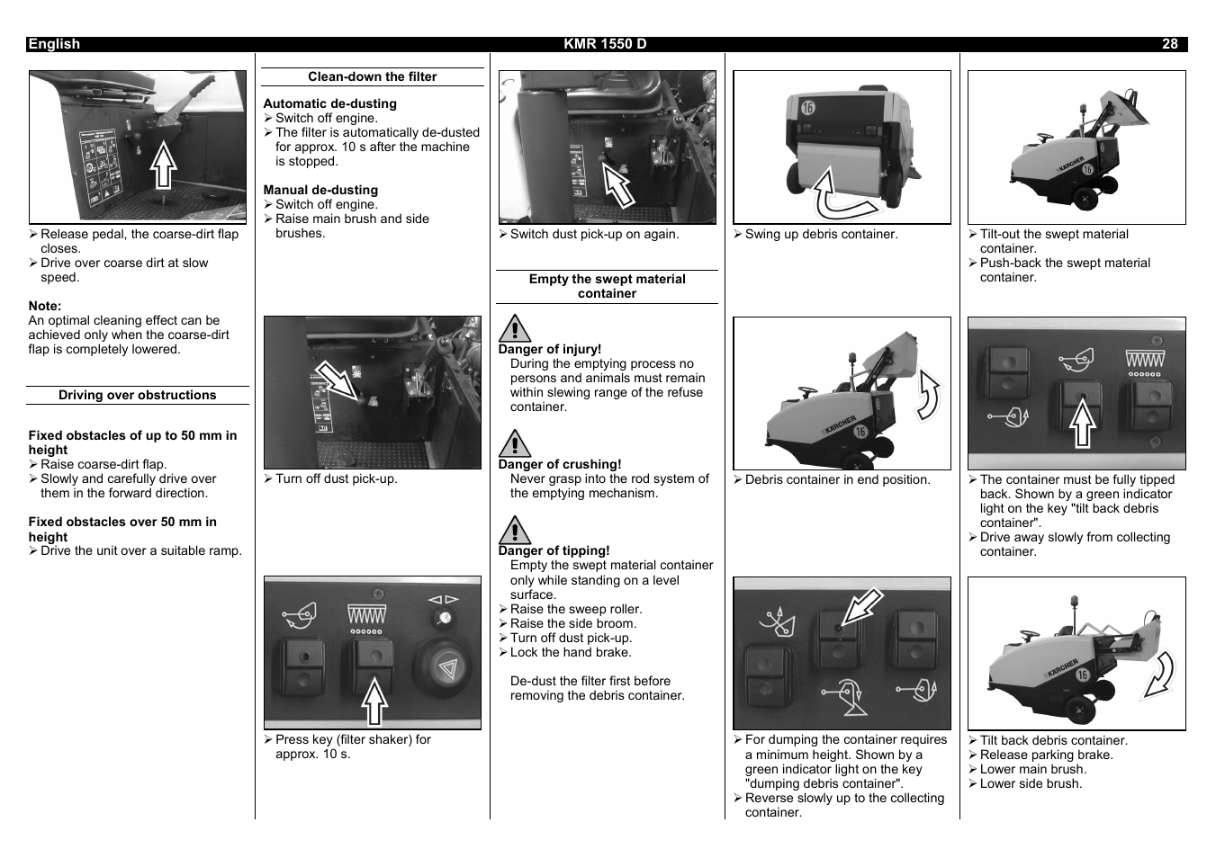 Karcher KMR 1550 D User Manual | Page 28 / 223