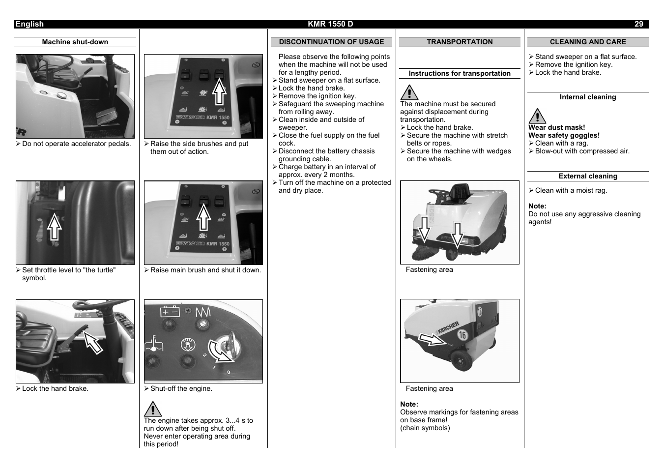 Karcher KMR 1550 D User Manual | Page 29 / 223