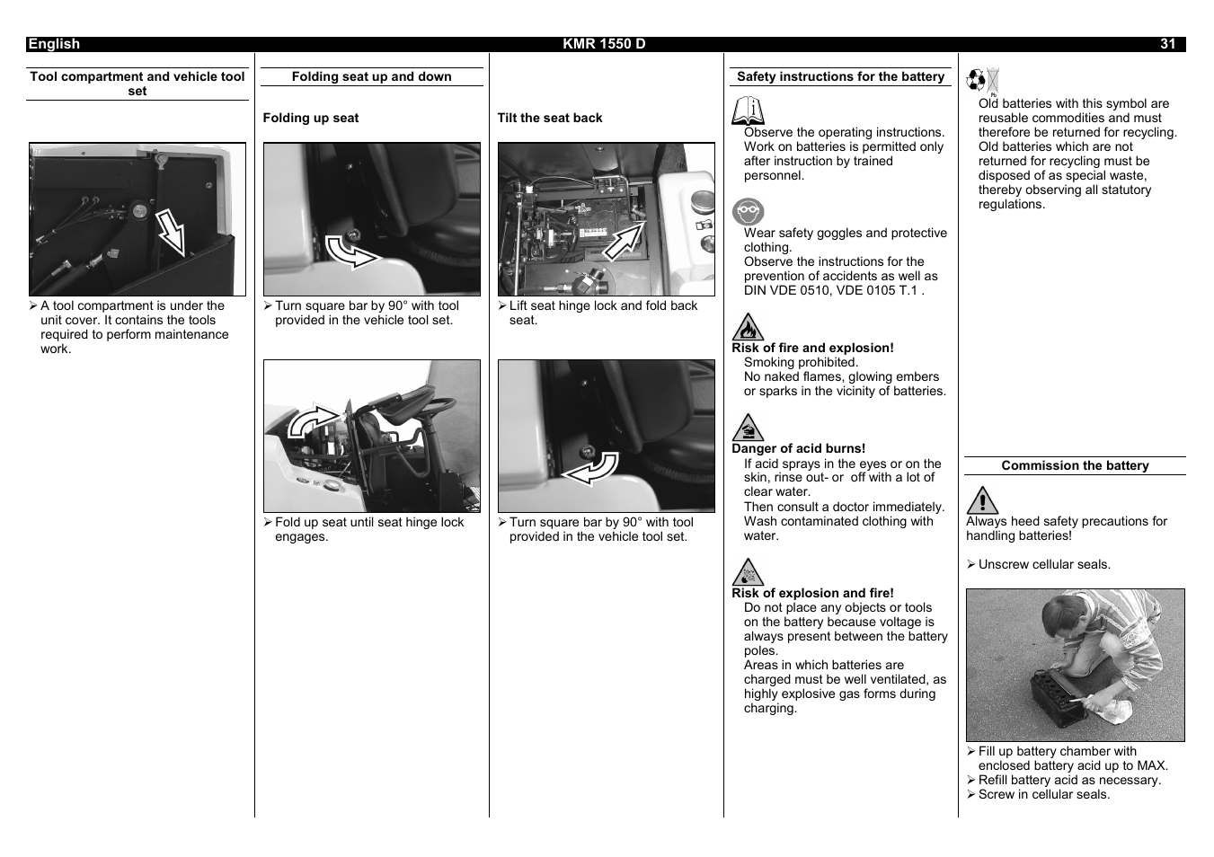 Karcher KMR 1550 D User Manual | Page 31 / 223