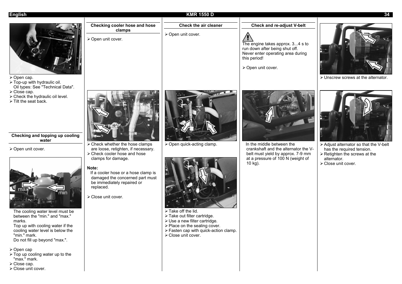 Karcher KMR 1550 D User Manual | Page 34 / 223