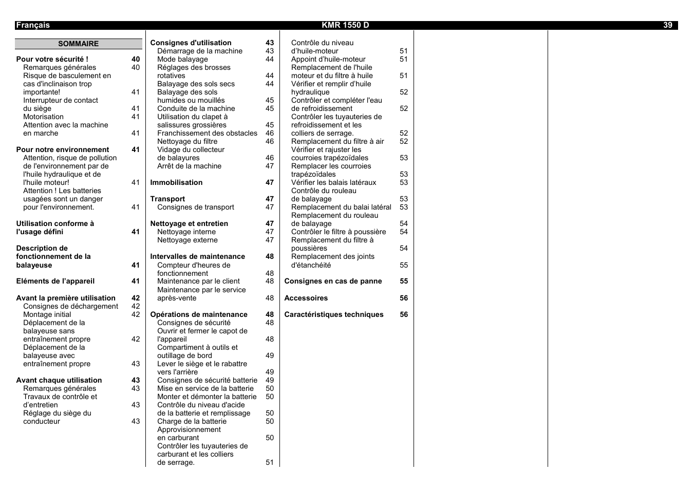 Karcher KMR 1550 D User Manual | Page 39 / 223