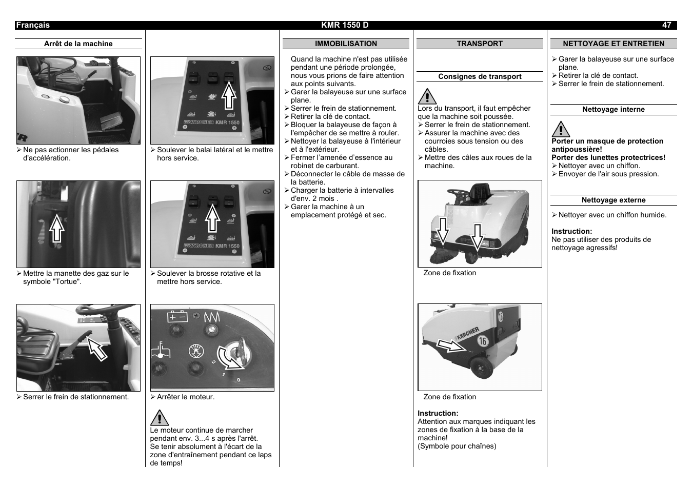 Karcher KMR 1550 D User Manual | Page 47 / 223