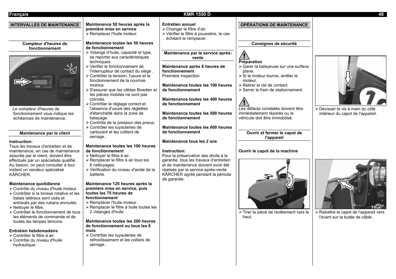 Karcher KMR 1550 D User Manual | Page 48 / 223