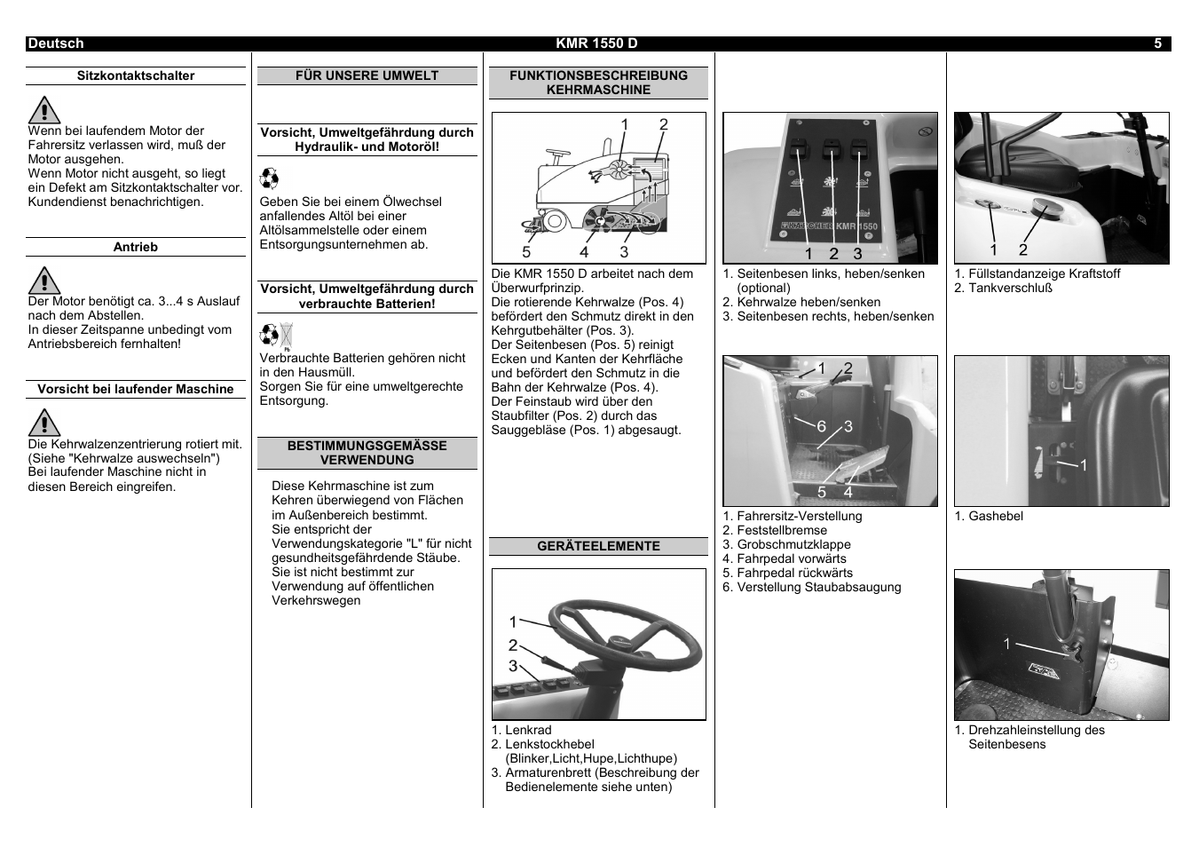 Karcher KMR 1550 D User Manual | Page 5 / 223