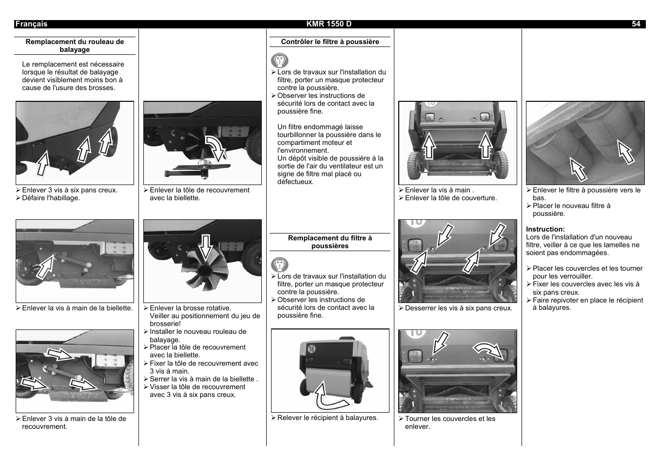 Karcher KMR 1550 D User Manual | Page 54 / 223