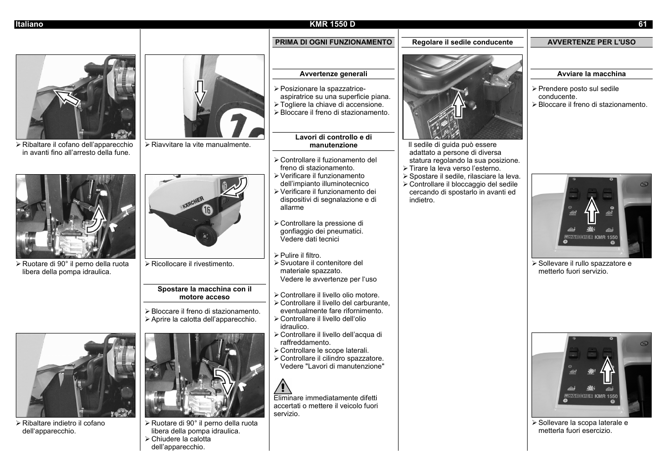 Karcher KMR 1550 D User Manual | Page 61 / 223