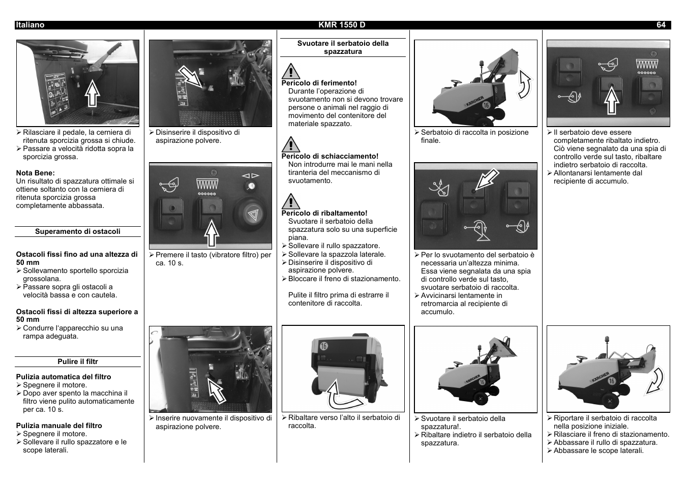 Karcher KMR 1550 D User Manual | Page 64 / 223