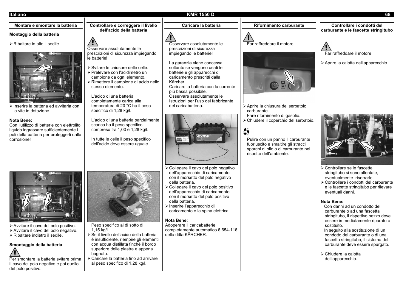 Karcher KMR 1550 D User Manual | Page 68 / 223