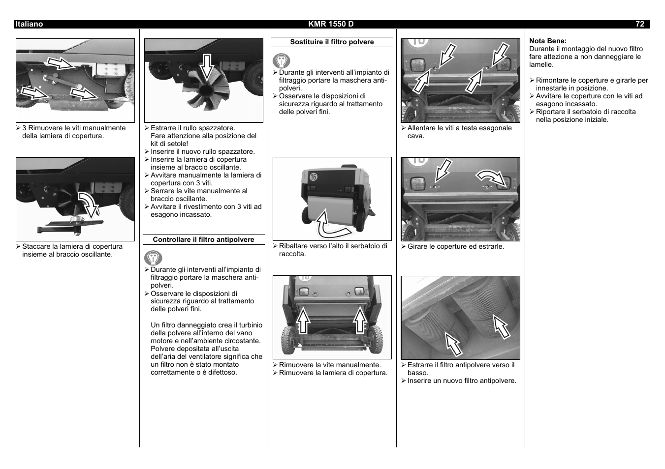 Karcher KMR 1550 D User Manual | Page 72 / 223