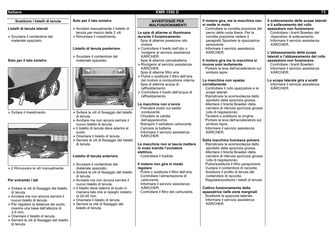 Karcher KMR 1550 D User Manual | Page 73 / 223