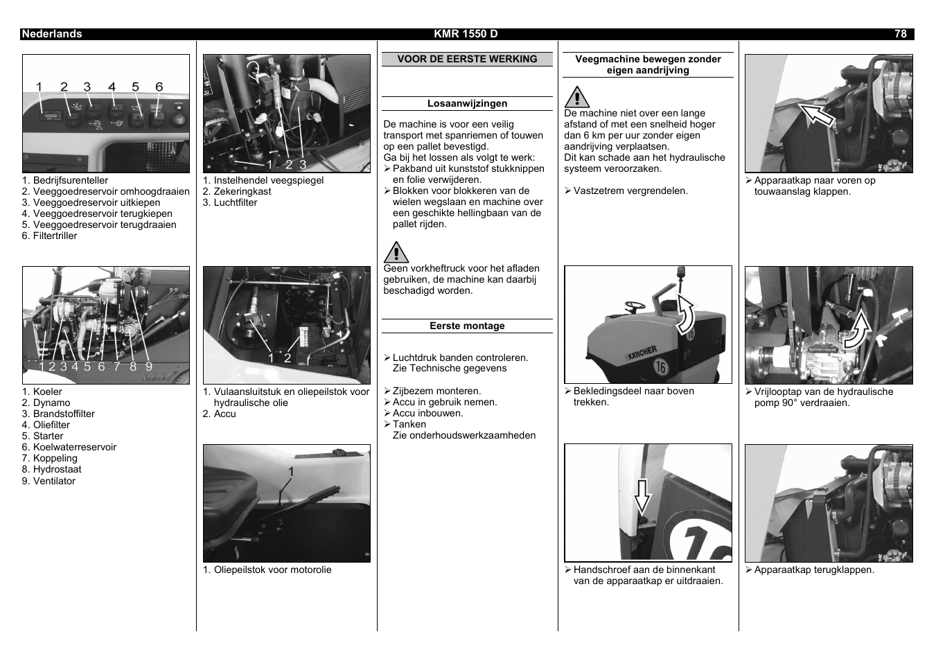 Karcher KMR 1550 D User Manual | Page 78 / 223